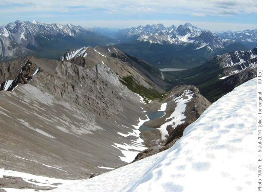 Hanging valley with Mt Fortune in the center