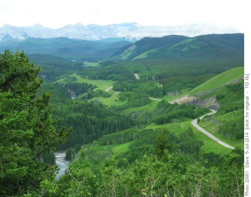 Sheep River valley from Foran Grade