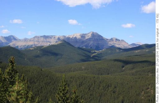 Bluerock Mtn with Mt Ware in forground