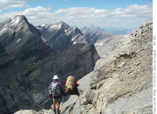 Leaving summit of Fortress