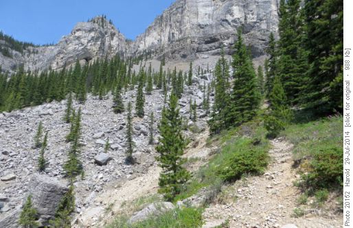 Trail going up to Ice Cave