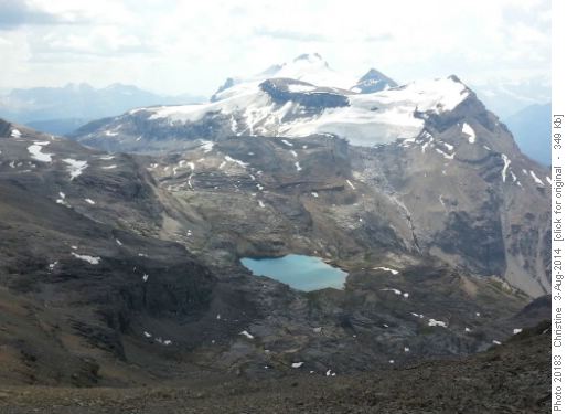Mount Hector and Mount Andromache from Noseeum ridge.