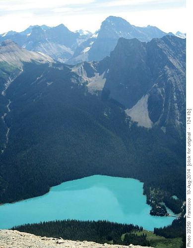 Emerald Lake from Emerald Peak, Yoho