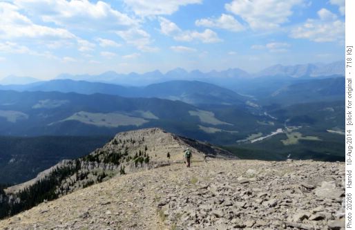 Great views coming down the ridge