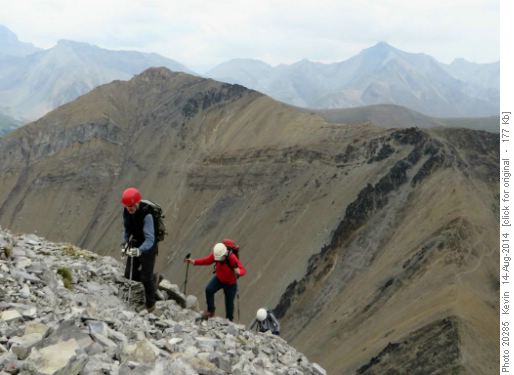 Heading up the lower slopes of Mt Tyrwitt