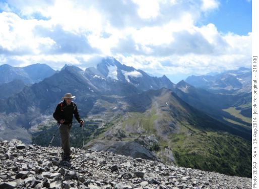 Ray on the upper ridge of Snow Peak
