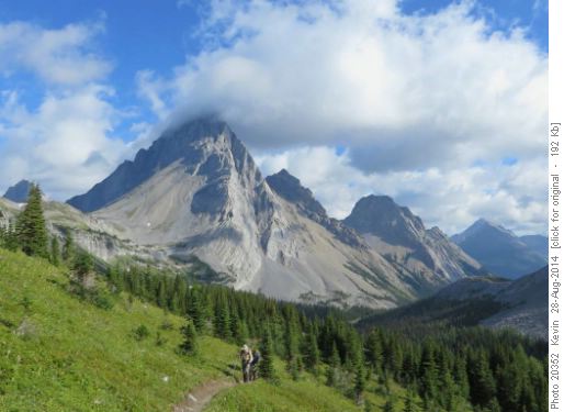 Hiking in upper Burstall Valley