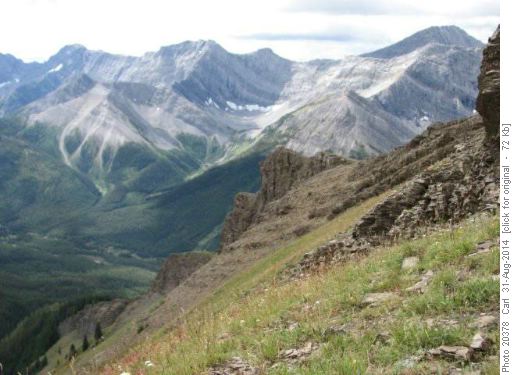 looking down the ridge from summit