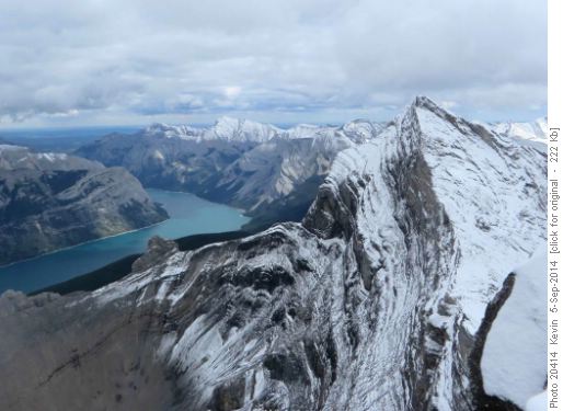 Mt Girouard and Lake Minnewanka from the summit