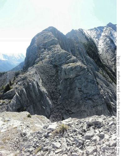 Ridge to the summit in the distance