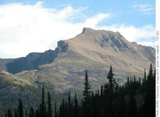 Trail view of Mosquito mountain