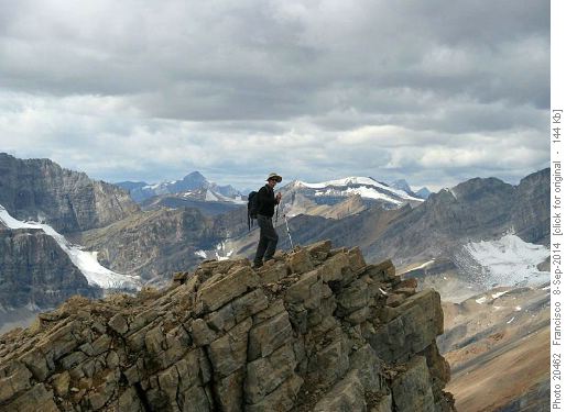 Peter on the upper ridge