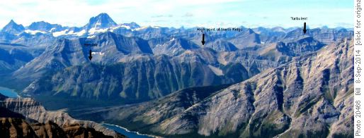 View of Mts Fortune and Turbulent