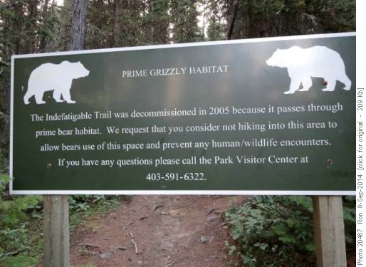 Indefatigable trail sign