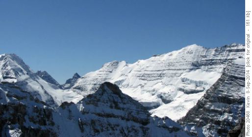 Mt Lefroy, Abbot's Pass and Mt Victoria