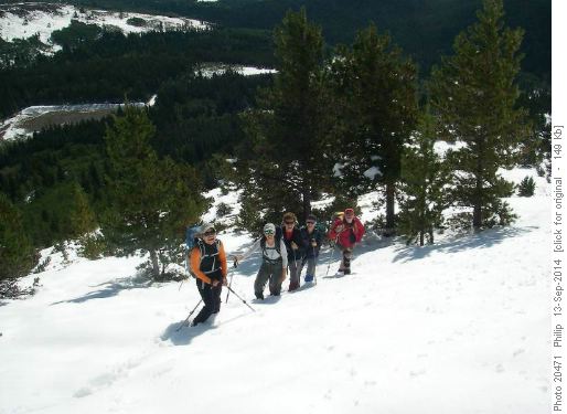 Climbing above Marston Ck