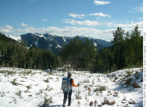 Snow in lower meadows