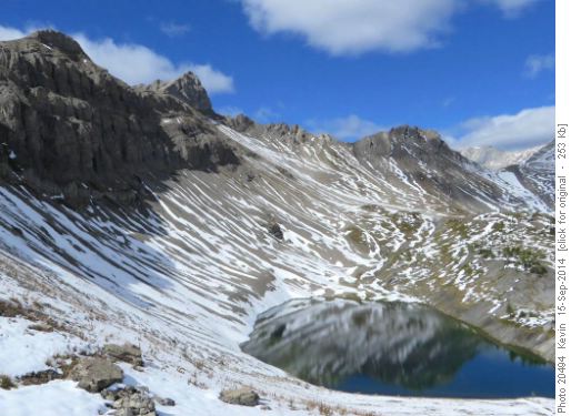Upper Birdwood Lake with Smutwood Peak in the background