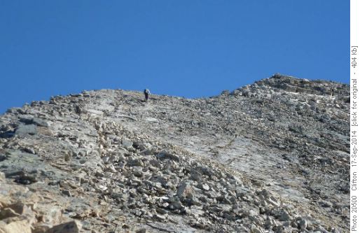 Damian on final ridge to summit