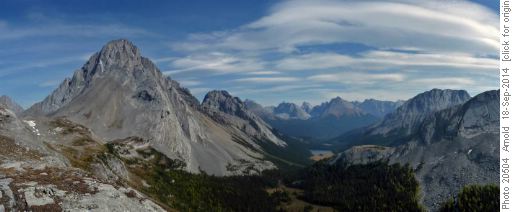 Mt Birdwood And Peaks To The NE