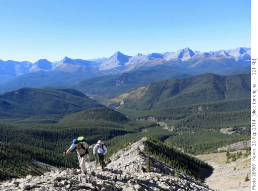 Clifton and Damian heading up our ascent spur