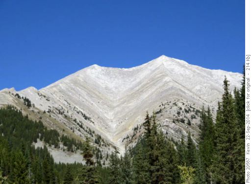 Lineham Twin Peaks with our descent route on the left skyline