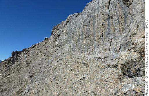 The side-hill on south of summit block