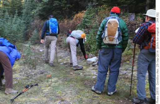 Repairing cairn at junction