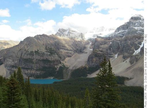 Mts. Babel, Fay and Bowlen above Moraine Lk.