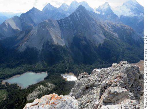 Burstall Lakes from the South end of the ridge