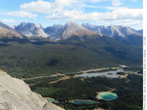 Mud and Hogarth Lakes from the North cairn