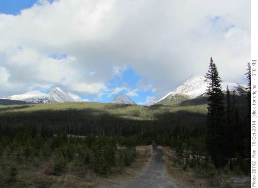 Approaching the Burstall parking lot.