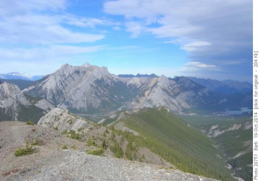 Looking back on ridge out from under chinook arch