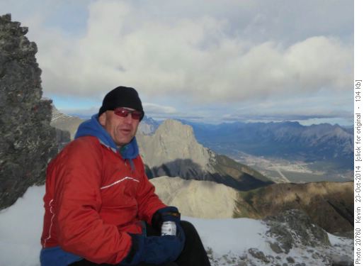 Carl at the summit of Wind Tower