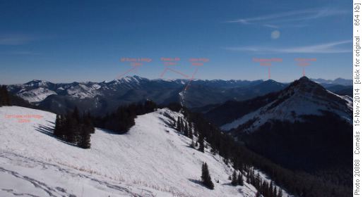 Looking South along Cat Ck Hills Ridge (Click on image to enlarge)