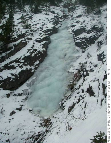 Frozen waterfall