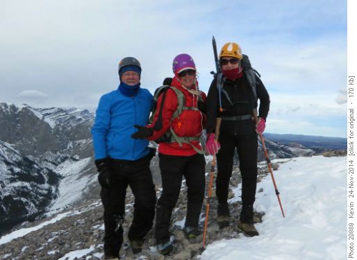 The summit of Yamnuska