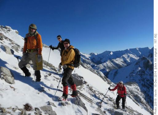 Enjoying the views on the upper section of the ridge