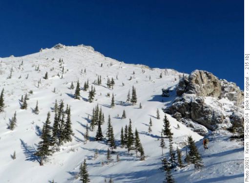 Heading up the upper section of the ridge