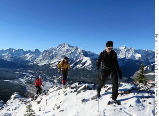 Inge, Damian and Christine on the middle section of the ridge