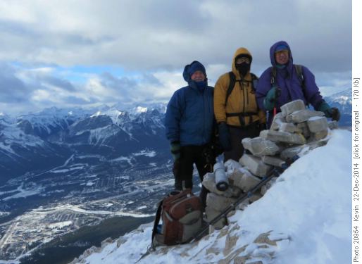Dec 22nd - standing on the summit of Grotto Mountain