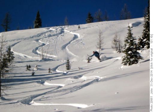 Guest Colin shows fine style on a split board.