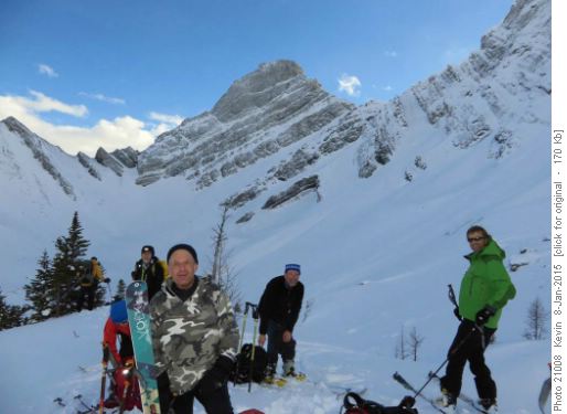 Deskinning on the upper ridge