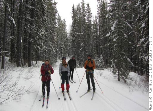 Barb, John, Bernie & David take a break on Pocaterra