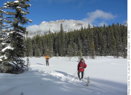 David and Barb soak up the sun and view on Sparrow Egg Lake.