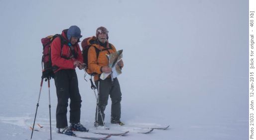Dolomite circuit - checking the route around Katherine lake.