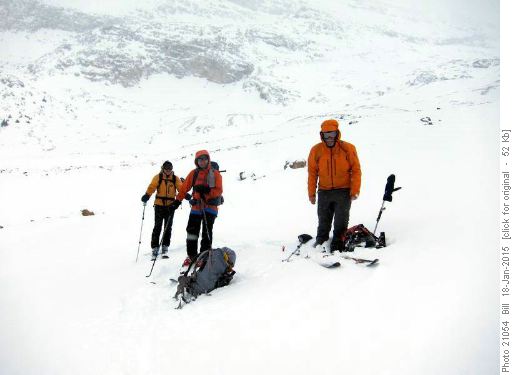 The upper cirque - not much snow