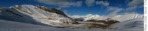 Mts. Redoubt and Anthozian from Unity Peak Ridge (click to see full size)