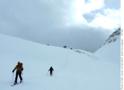 The one short down section on the east side of Cirque Peak