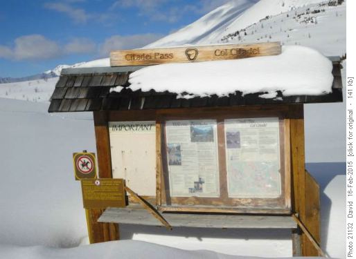 Citadel Pass Signboard